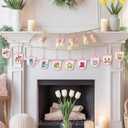 30 Pcs Spring Flower Wooden Ornaments 4 Inch Tulip Easter Tree Decoration Floral Hanging Wood Tulip Cutout Pastel Spring Decor for Home Small Tree Party Decoration