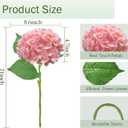 Real Touch Pink Hydrangea Artificial Flowers with Stems, Fake Silk Flowers for Outdoors, 3 Pcs Artificial Flowers for Home Decor Wedding Bouquets Centerpieces Vase