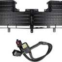 Radiator Shutter Assembly Compatible with GMC Sierra 1500 2017 2018 2019 Chevy Silverado 1500 2017 2018 Replaces 84363184 601-374