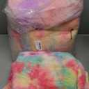 Buryeah 6 Pcs Sleepover Blankets for Sleepovers Party Slumber Coquette Party Blankets Faux Fur Microfiber Throw for Sleeping Movie Night Gifts, 40"x60"(Rainbow,Tie-Dyed)