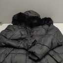Women's Plus Size Down Coat| Waterproof, Windproof, Detachable Hood, Flannel Lined (2X, Black)