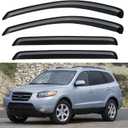 Window Visors Rain Guards for 2007-2012 Hyundai Santa Fe, Out-Channel Window Vent Wind Deflectors Visors Shades for 07-12 Hyundai Santa Fe