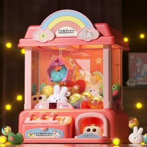 DOLIVE Claw Machine for Kids,Unicorns Toys for Girls Age 4 5 6 7 8 9 10+, Electronic Arcade Game Machine with Music, Pink Mini Vending Machine, 10.8 x 9.44 x 12.59 inches