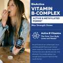BioActive Vitamin B Complex - Blood Stream Ready, Methylated B Complex - Featuring Methylfolate, 3 BioActive Forms of B12, BenfoPure B1 & Pantesin B5 - 12 B Vitamins in Clinical Doses - 60 Servings BBD 09/2027