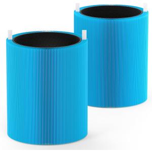 2 Pack Blue Pure 411 AllergenBlock Filter Compatible with Blue Pure 411, 411+, 411 Auto Air Puri-fier, H13 True HEPA & Activated Carbon Filters