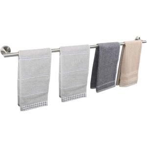 TocTen Bath Towel Bar - Thicken SUS304 Stainless Steel Bathroom Towel Holder, Towel Rod for Bathroom Heavy Duty Wall Mounted Towel Rack Hanger(36IN, Brushed Nickel) (36 IN)
