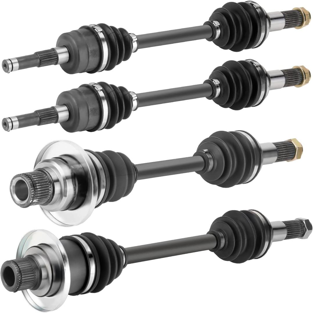 Youxmoto 2 Front +2 Rear CV Axle Fit for Yamaha Grizzly 660 4x4-2003 2004 2005 2006 2007 2008; 4340 Chromoly Steel CV Axles Drive Half Shaft, Left + Right Full Set 4PCS