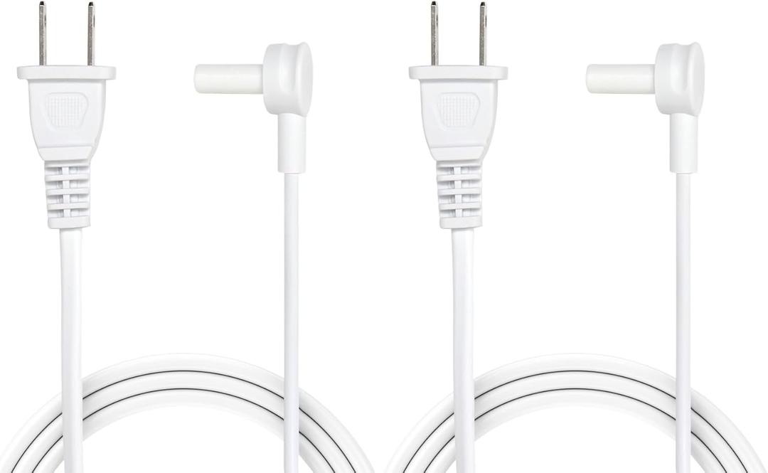 2-Pack - Long Power Cords Compatible with Sonos Era 100 and Era 300 Speakers (12-Foot, White)