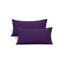 Jersey Knit Small Pillowcases - Mini Pillow Cases for Travel or Toddler Pillows Sized 12x16, 13x18 or 14x20, Ultra Soft Envelope, Microfiber, Set of 2, Purple