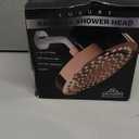 Rainfall Shower Head - 6" High Pressure Shower Heads - 1.8 GPM Shower Heads with Anti-Clog 90 Rubber Jets - 360 Rotation Adjustable Shower Head - Rustproof Bathroom Shower Head - Rose Gold