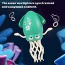 2 x Electric Dancing Squid ToysAutomatic Obstacle Avoidance Sensor Toys Upright & Crawling Two Modes,Rechargeable Magic Dancing Music Squid for Kids Boy Girl Birthday Gifts (Pink)