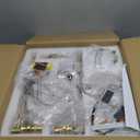 ChangM Bathroom Vanity Light Fixtures 4-Light, Brushed Gold Bathroom Light Fixture Over Mirror with Clear Glass Shade, Bathroom Wall Sconce Lamp for Living Room Porch Hallway(Not Incloud Bulb)