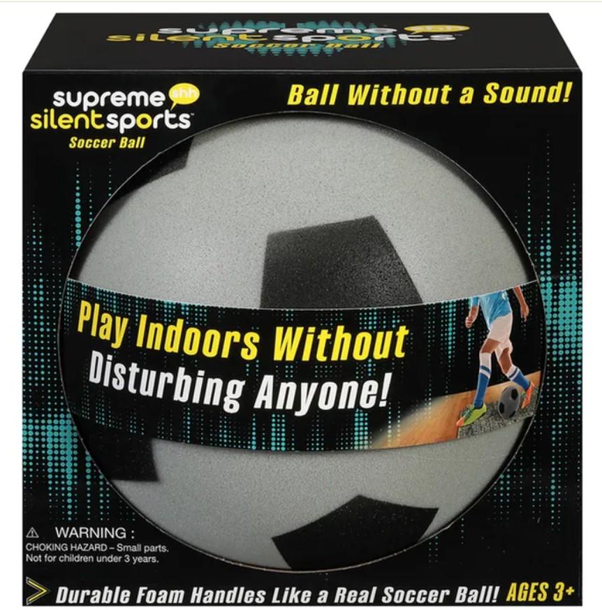 Supreme Silent Sports Soccer Ball, Ages 3+, White 