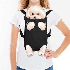 FEimaX Dog Carrier Backpack Pet Legs Out Front Cat Travel Bag, Adjustable Puppy Backpacks Carriers Hands-Free for Small, Medium Dogs, Cats Hiking Traveling Camping Daily Walking (Small, Black)