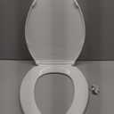 KOHLER 4636-RL-96 Cachet ReadyLatch Elongated Toilet Seat Slow Close Soft Close, Toilet Seat Quiet Lid, Contoured Grip-Tight Bumpers Installation Hardware, Apartment Essentials, Biscuit