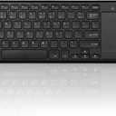 Perixx PERIBOARD-716 Wireless Keyboard with Touchpad, Support Multiple Devices Connection with TV, Tablet and Smartphone, X Type Scissor Keys, Black, US English Layout