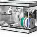 TOPCUBE 3D Printer Enclosure for Bambu Lab A1 Mini Combo, Stainless Steel Frame Enclosure with LED Light, Fireproof Dustproof Noise Reduction Constant Temperature 3D Printer Cover, 735x495x495MM