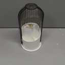 Toothbrush Holders with Sliding Lid, Rotating 3 Slots Bathroom Organizer Countertop, Tooth Brush Toothpaste Holder Bathroom Counter Stand Sink Organizer Caddy for Vanity Makeup Brushes Holder (White+Transparent Black)