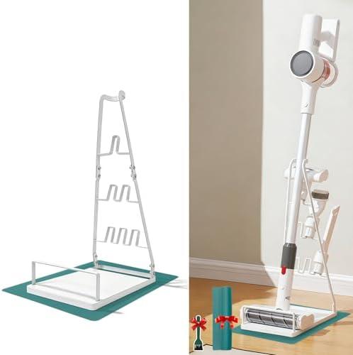EZ SPARES Vacuum Stand,Storage-Stand-Docking-Station-Holder,Stable Metal Storage Bracket Stand Holder,Compatible with Dyson,Hoover, Eureka, Rainbow,Shop VAC and Most Stick Vacuum(white)