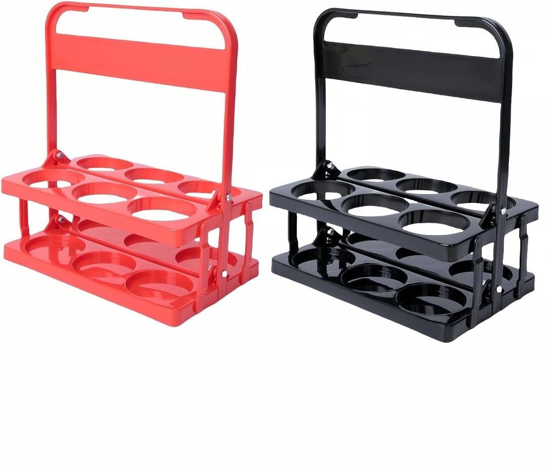 zeclive 2PCS 6 Cup Reusable Drink Carrier with Handle for Delivery for Drinks, Car, Cup Carriers for Various Parties, Bar, Portable Cup/ Coffee Holder, Foldable Drinks Caddy with Tray