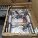 Telescoping Ladders 16.5FT A Frame Stainless Steel Extension Ladder,Heavy Duty Lasts for 375LBS,with Balance Bar and Movable Wheel,Multi-Purpose Collapsible Ladder for Outdoor Indoor