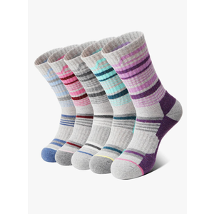 Anlisim Merino Wool Hiking Socks for Women Thermal Winter Warm Boot Work Cushion Socks 5 Pairs