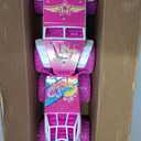 Pink Toys Car for Toddler Girl, 2 Pack 6.3 Inch Push and Go Vehicle Monster Toy Trucks for 3 4 5 6 Year Old Kids Gifts, with LED Lights,Music & Sound,Christmas Birthday Valentine's Day Gift for Kids