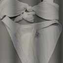 ZAFUL Women's Bikini Sets Ribbed Two Piece Swimsuits Underwire Adjustable Back Clasp Bathing Suit Side Tie Thong Swimwear (Beige) S