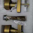 Antique Brass Door Knobs Interior with Lock, Modern Vintage Privacy Antique Door Knobs Door Handles for Bathroom Bedroom Rectangle