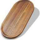 1 pcs Acacia Wood Tray 11.86 inch Boards Rustic Wooden Serving Trays Oval Platters Charcuterie for Party,Breakfast, Coffee Table, Home Decorative, Food Small Trays