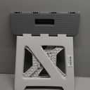 Shower Stool for Shaving Legs, 1 Pack Foot Rest Folding Stool Step to Shave Legs Shaving for Inside Shower Foldable Small Waterproof Plastic Corner Gray White