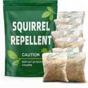 AUDQQM Squirrel Repellent Pouches, Outdoor Chipmunk Repellent, Mint Squirrel Deterrent for Attic/Garden, Keep Squirrels Away from Yard/Bird Feeders/Potted Plants, Safe for Kids & Pets-8P (1.4 Ounce (Pack of 8))