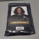 ALLAURA  Jon Snow Wig Northern Snow King Wig + Shield Jon Snow Pin  Bruno Short Black Curly Cosplay Wigs For Men Halloween Cosplay Halloween Costume