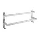 Chiunikoo 24 Inch Double Towel Bar for Bathroom with Hooks SUS 304 Stainless Steel Bath Towel Rack Wall Mounted White Finished