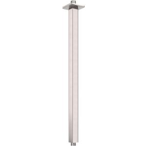 Ceiling Mounted Shower Arm, Rain Shower Square Extension Arm with Flange and Teflon Tape Stainless Steel Ceiling Mount Shower Extender (24 Inch, Brushed Nickel)