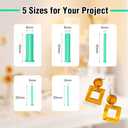 HealVee Hole Maker for Resin, 5 Sizes(2/3/4/6/8mm) 25PCS Make Holes Without Drilling for Epoxy & UV Resin, Holes Tools for Jewelry Making, Pet Tag, Keychain, DIY Craft Pendant Decor (Green)