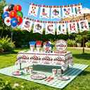 2026 World Soccer 102Pcs Birthday Party Decorations Includes Plates, Napkins, Cups, Banner, Tablecloths, Balloons, Cupcake Toppers for 2026 Soccer Party Decorations, Serves 10