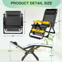 Suteck Oversized Zero Gravity Chair,33In XXL Outdoor Recliner Chair w/Removable Cushion&Headrest, Camping Lounge Chair w/Upgraded Lock&Footrest, Reclining Patio Chairs for Indoor Outdoor,500LBS