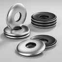 Wensilon (500 pcs) #8x1/2 Sealing Washers 304 Stainless Steel Neoprene EPDM Bonded 4.2x12mm