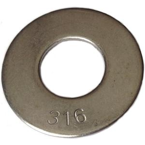 Type 316 Stainless Steel Common Flat Washers Size 1/2" (pack of 50pcs) Marine Bolt Supply