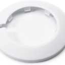 MroMax Fit 2.37" White Plastic PP Pipe Cover, 63mm 1Pc Flange Water Pipe Radiator Decoration Escutcheon, Snap-On Cap for Sink Drain and Vent Pipes, to Hide Gaps and Update Plumbing Look