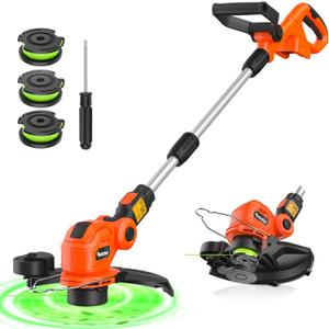 Cordless String Trimmer Compatible for Milwaukee 18V Battery,Garden Lawn Edger with 25cm Cutting Diameter,Electric String Trimmer,Weed Wacke,Weedeaters for Lawn Garden (NO Battery)