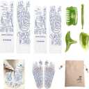 Foot Massage Reflexology Socks Set,Professional Reflexology Socks with Tools with 4 Trigger Point Massage Tool,Relieve Tired Acupressure Socks for Men and Women(Men/Women)