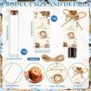 Domensi 30 Set a Baby Is Brewing Shower Decorations Coffee Themed Baby Shower Favors for Guests, Includes 30 Glass Bottles with Cork Stopper 30 Thank You Cards for Party Souvenirs Gift(Fresh,Brown)
