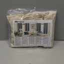 BGment Short Beige Linen Semi Sheer Curtains 30 Inch Length for Windows, Small Drapes Lightweight Rustic Textured for Bathroom Over Sink Cafe Decor Rod Pocket, 2 Panels Set, 30 Inch Wide