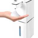 JEMISUN Automatic Foaming Soap Dispenser Touchless 380ml/12.8oz Rechargeable Hand Soap Dispenser Wall Mounted 4 Levels Adjustable Foam Soap Pump for Bathroom Kitchen Dish Soap