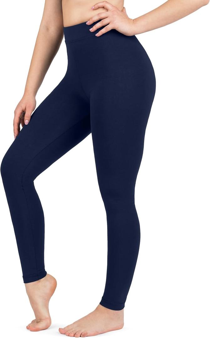 Nirlon High Waisted Leggings - Workout Womens Leggings, Cotton Yoga Pants for Women for Gym & Yoga Pants Women (18, Navy Blue)
