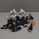 Namalu 34 Pieces Christmas Village Houses Set, Mini Christmas Trees Accessories Set Santa Snowman Street Lamps for Xmas Village Miniature Town Home Table Top Decoration(Cute Style)