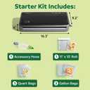FoodSaver Vacuum Sealer Machine, Automatic Bag Detection, Sous Vide Friendly, with sealer bags, roll, handheld vacuum sealer, black