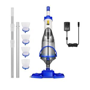 VIVOHOME 40W Handheld Pool Vacuum18.5GPM Suction Long-Run 60min BatteryCordless Pool Cleaner Powerful Motor Adjustable 9.12FT Pole for Above Ground & In-Ground Pools, Spas - Blue